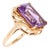 10k Gold and Amethyst Cocktail Ring For Sale