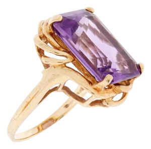 10k Gold and Amethyst Cocktail Ring