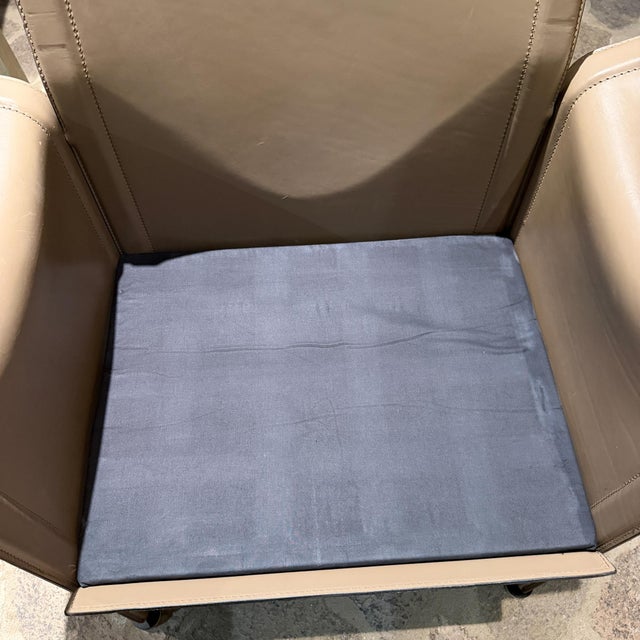 Korium Leather Armchair by Tito Agnoli for Matteo Grassi Italy Post Modern For Sale - Image 17 of 18