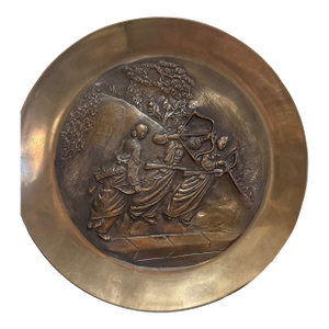 Vintage Solid Brass Korean Wall Plaque