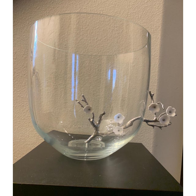 Vanessa Mitrani Glass Cherry Blossom Sculpture Bowl Paris France For Sale - Image 9 of 12