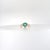 Contemporary Emerald and Natural Diamond Ring 14k Gold Trillion-Cut Size 6 Sizable For Sale - Image 3 of 10