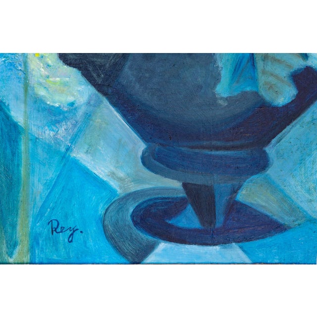 Mid-Century Modern 1940s Fauvist Fruit Bowl Cubist Still Life Framed Oil Painting For Sale - Image 3 of 7