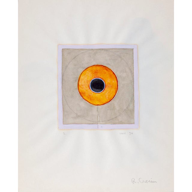 Bullseye, Robert Cronin Watercolor on Paper, Signed and Dated in Pencil For Sale