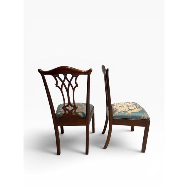 Wood Maitland - Smith Reupholstered Dining Chairs- Set of 4 For Sale - Image 7 of 13