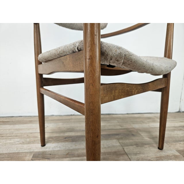 Swedish Armchair in Wood and Fabric, 1970 For Sale - Image 13 of 14