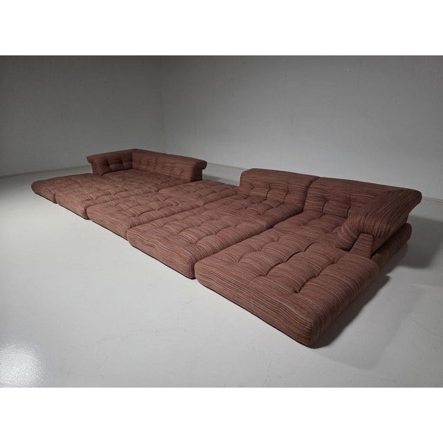 1970s Early Edition Mah Jong Modular Sofa by Hans Hopfer for Roche Bobois, 1970s, Set of 12 For Sale - Image 5 of 11