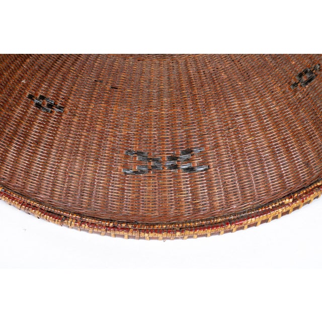 Antique Chinese Lidded Woven Rattan Basket For Sale In New York - Image 6 of 10