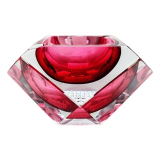 Pink Ashtray in Murano Glass by Flavio Poli for Seguso, 1960s For Sale