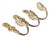 19th Century French Gilt Bronze Curtain Holdbacks with Foliate Scrolls, Set of 3 For Sale