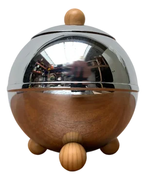 Vintage Postmodern Stainless Steel Sugar Pot Duet from the Bella Ronde Series from Bredemeijer, 1980s