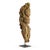 Sculpture in antique teak on metal base. This piece is designed in the style of the selected designer and/or manufacturer