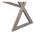 Wood Campaign X-Frame Writing Desk in Stone Grey For Sale - Image 7 of 12