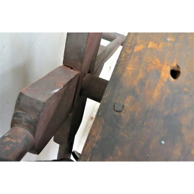 Late 19th Century Antique Primitive Farmhouse Wood Yarn Winder For Sale - Image 5 of 11