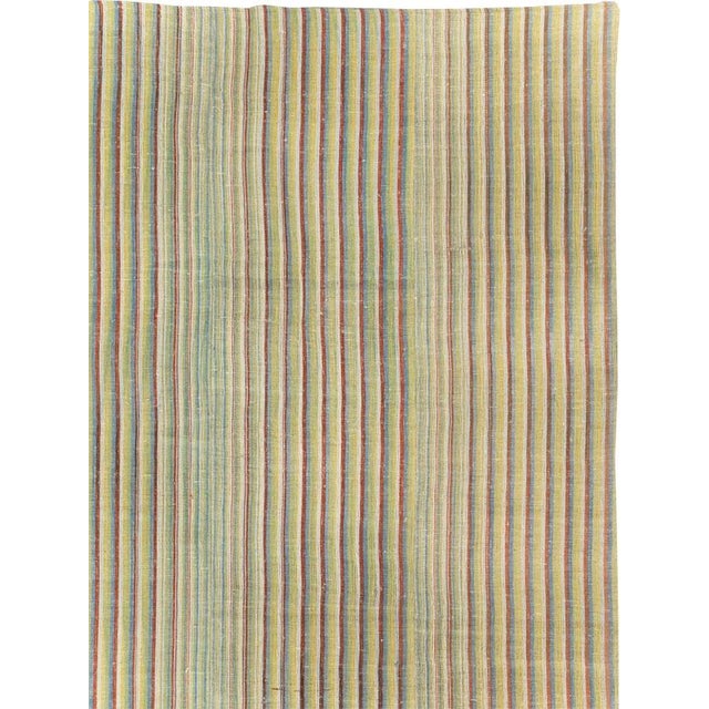 A vintage Turkish flatweave Kilim room size carpet handmade during the mid-20th century. Measures: 10' 0" x 13' 0".