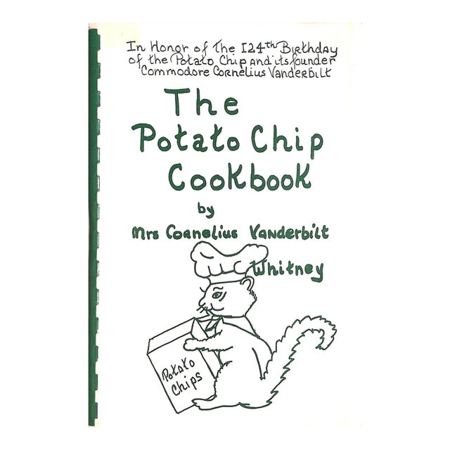 "The Potato Chip Cook Book" 1977 Whitney, Mrs. Cornelius Vanderbilt For Sale