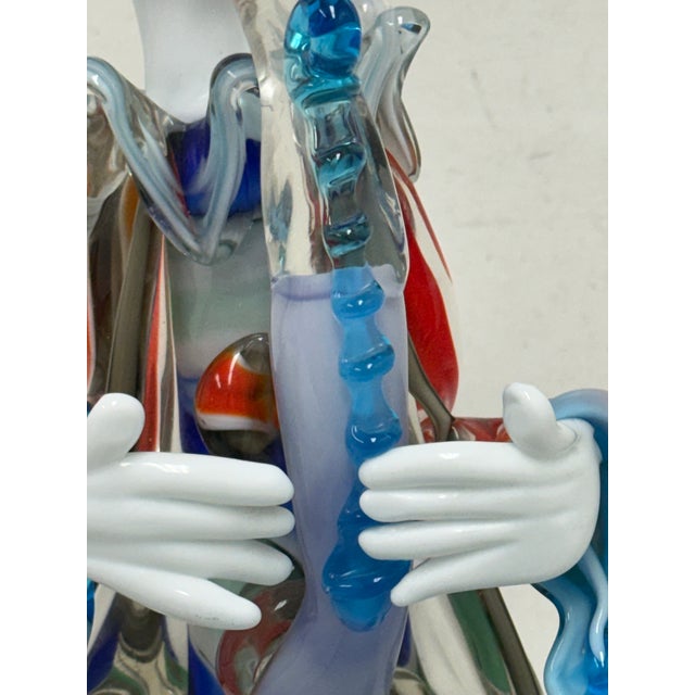Vintage Murano Glass Clown Playing Saxophone For Sale - Image 9 of 12
