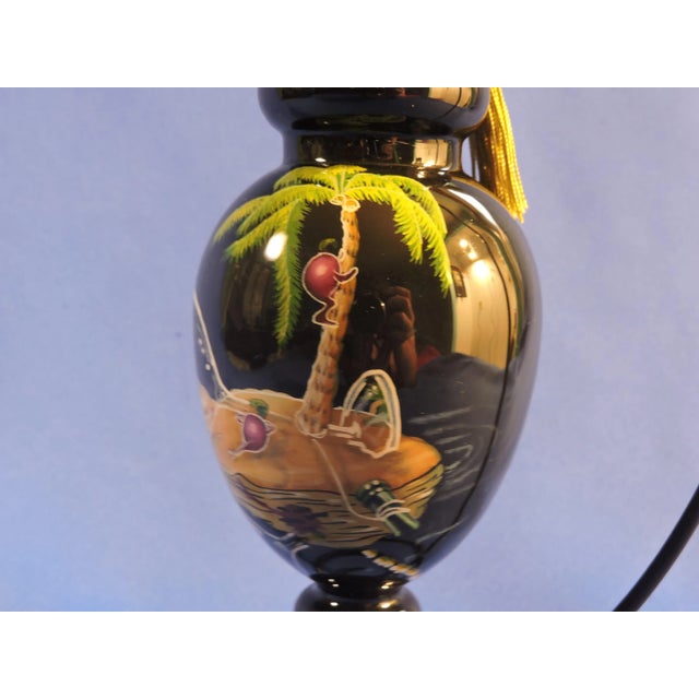 Surrealism Verre Eglomise Lost in Paradise by Michael Godard Blown Ornament For Sale - Image 3 of 10