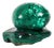 Antique Art Deco Russian Polished Malachite Egg and Stand, 1930s For Sale