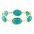 18k Yellow Gold Stackable Turquoise Eternity Band Ring Size 7 ( All Sizes Available ) For Sale