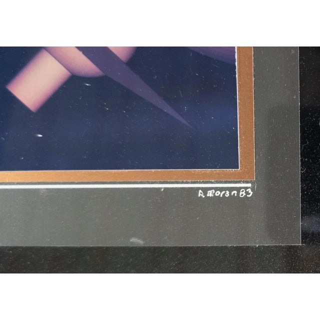 1980's Contemporary Modern Mixed Media Signed Art Piece For Sale - Image 4 of 5