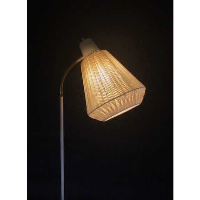 Metal Scandinavian Floor Lamp with Thread Shade attributed to Boréns, 1950s For Sale - Image 7 of 18