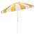 Metal Buti 9 Ft Crank Umbrella, Yellow Cabana Stripe/White Pole For Sale - Image 7 of 8