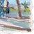 Santa Monica Pier - Original California Coastal Mixed Media Painting on Paper by Kellie Newsome For Sale - Image 4 of 6