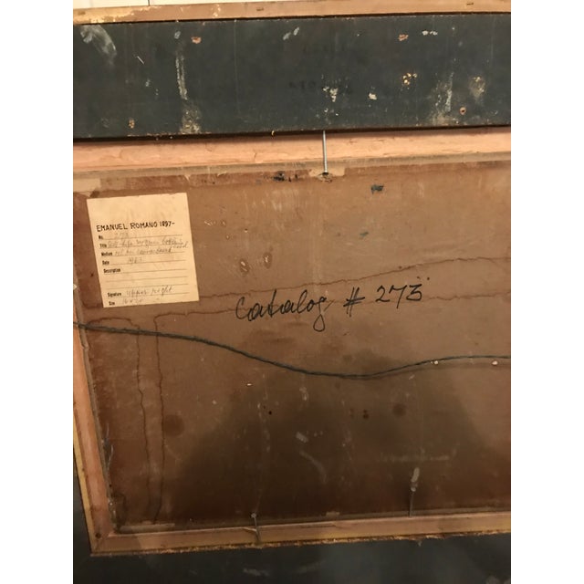 Wood Still Life With Bottle and Head Painting For Sale - Image 7 of 9