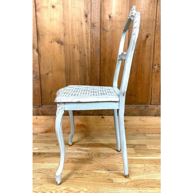 Wood Set of Chair Louis XV in Wood & Cannage For Sale - Image 7 of 16