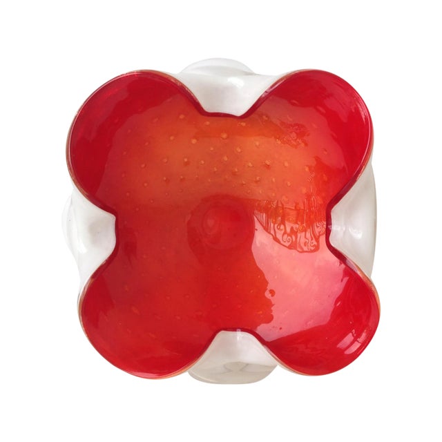 Italian Murano Large Sommerso Triple Cased Bowl For Sale