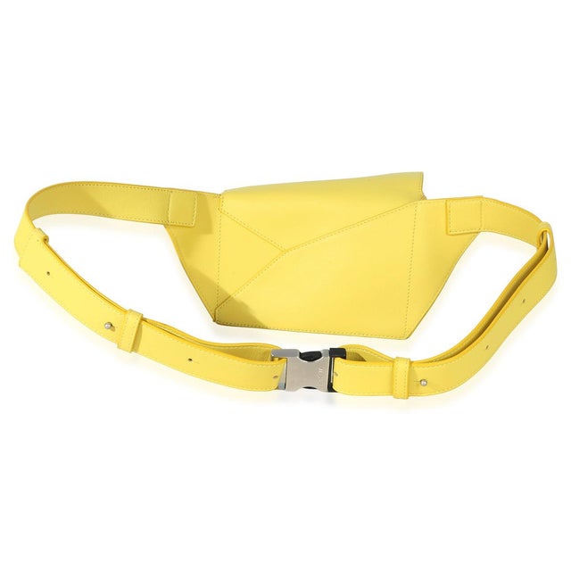 Loewe Yellow Calfskin Mini Puzzle Edge Bumbag For Sale - Image 4 of 5