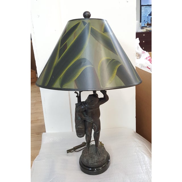 Maitland Smith Table Lamp with Golf and Frog Motif with ...