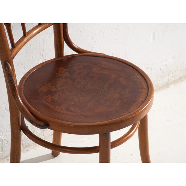 Brown Bentwood Chairs in the style of Thonet, Central Europe, 1930, Set of 4 For Sale - Image 8 of 17