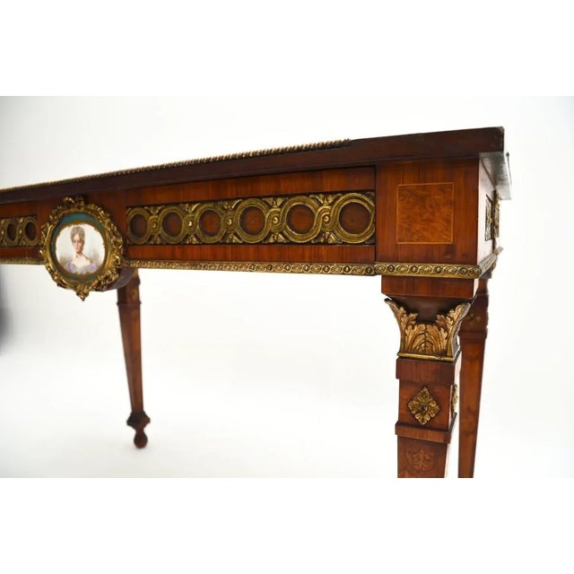 Antique French Inlaid Walnut Ormolu Mounted Desk, 1800s For Sale - Image 13 of 18