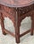 Wood Vintage Anglo-Indian Moroccan Folding Table With Brass Inlay For Sale - Image 7 of 12