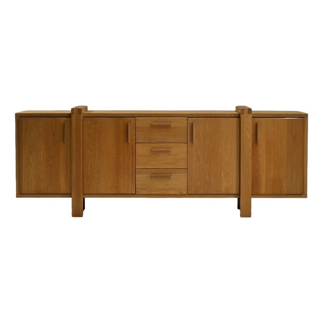 Large Brutalist Oak Sideboard, Belgium, 1990s For Sale