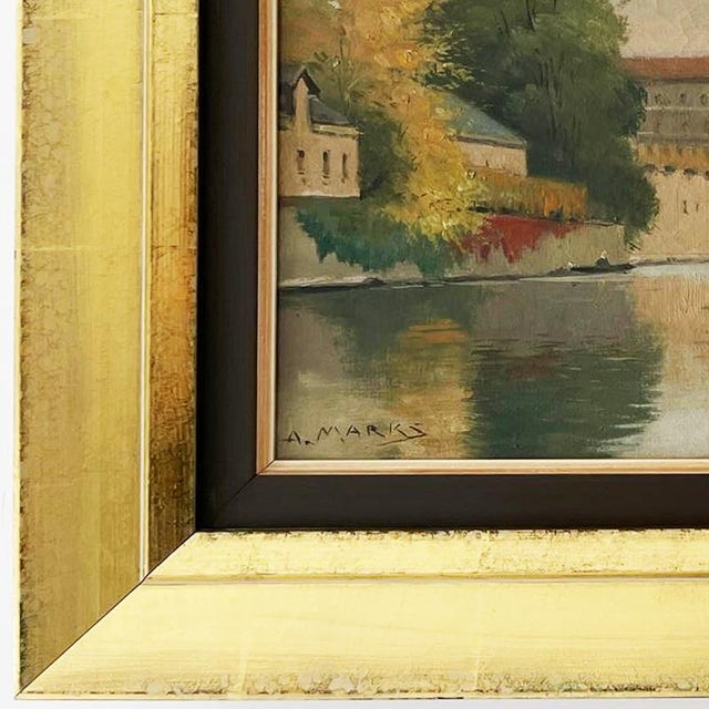 Albert Marks, Landscape View, 1930s, Oil on Canvas, Framed For Sale - Image 8 of 12