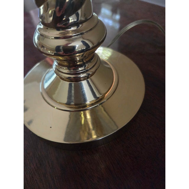 Brass Vintage Barley Twist Brass Lamp For Sale - Image 8 of 10