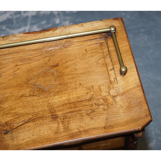 Victorian Pier Glazed Inlaid Walnut Marquetry Music Cabinet, 19th Century For Sale - Image 6 of 18