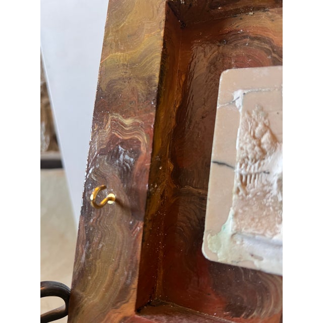 Italian Grand Tour Style Faux Marble Specimen Gilded Classical Intaglio Collection For Sale - Image 10 of 15