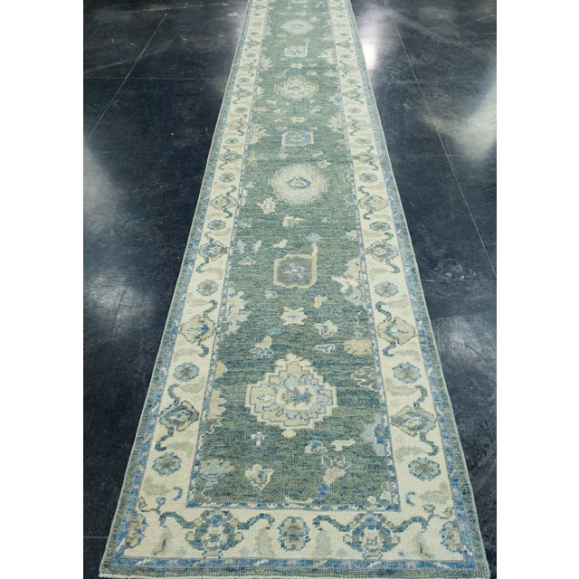Turkish Oushak Runner Rug 2'11" x 18' #18006 Explore a curated collection of hallway runners, wool rugs, and handmade...