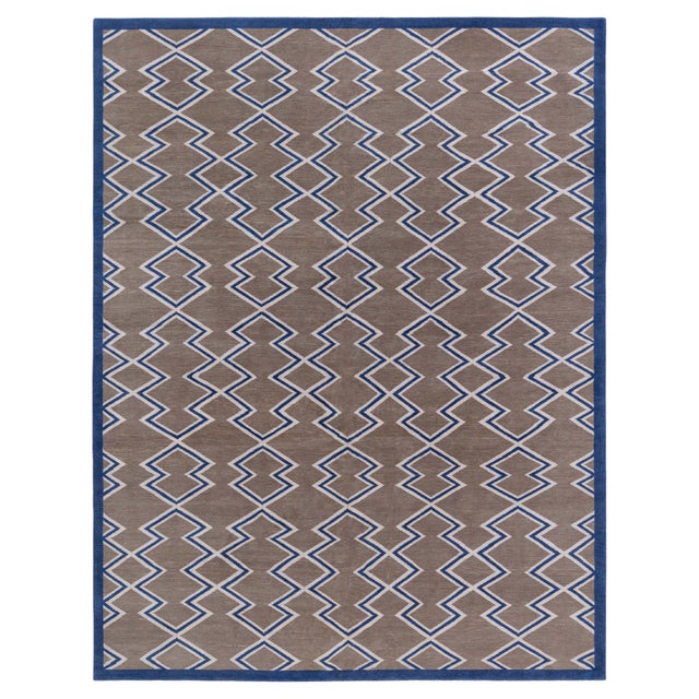 Modern Aztec Geometric Design Rug by Doris Leslie Blau For Sale