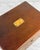 Antique English Benson & Hedges Mahogany Metal Lined Cigar Tobacco Humidor Box For Sale - Image 13 of 15