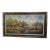 Vintage Landscape Oil Painting on Canvas With Solid Wood Hand Carved Frame For Sale
