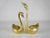 Mid 20th Century Mid Century Solid Brass Swan Water Bird Figurines- Set of 4 For Sale - Image 5 of 8