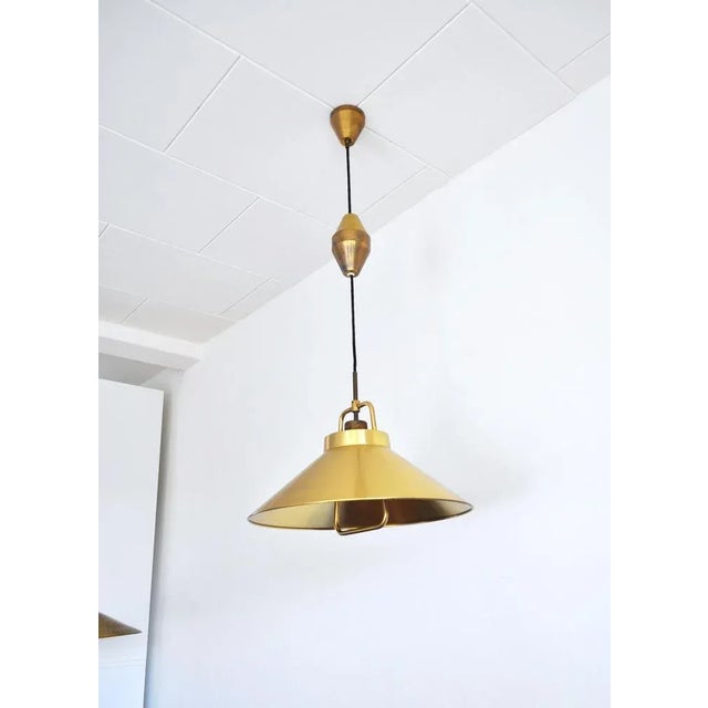 1960s Brass Pendant by Frits Schlegel for Lyfa, Denmark, 1960s For Sale - Image 5 of 10