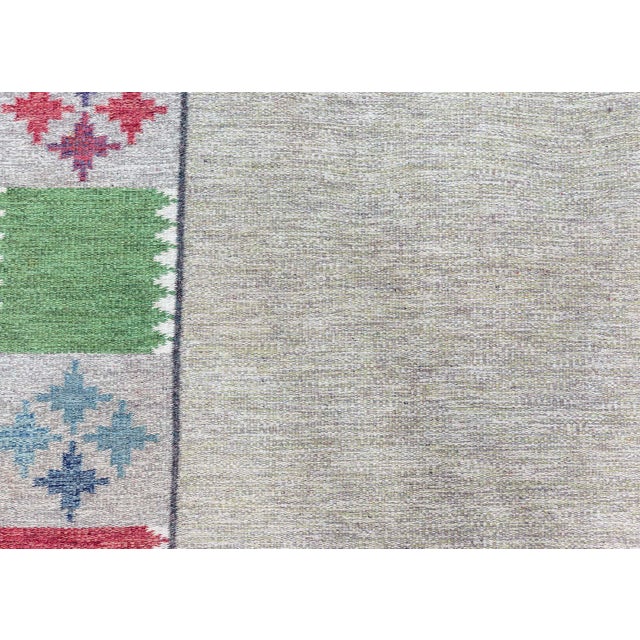 Doris Leslie Blau Vintage Swedish Flat Weave Rug by Bitte Ahlgren, Signed "BA" For Sale In New York - Image 6 of 9