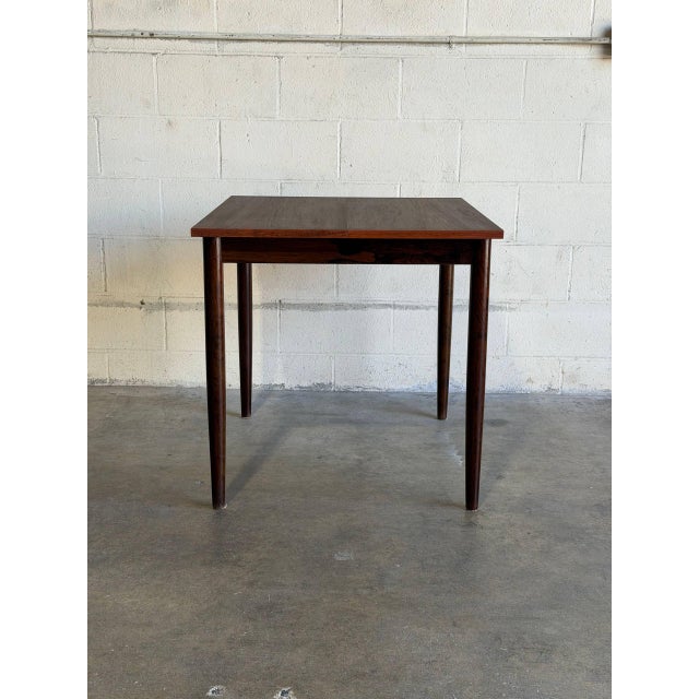 Mid-Century Modern Rosewood Dining Table Extendable Draw Round Leaf Denmark Mid-Century Modern 1960s For Sale - Image 3 of 13