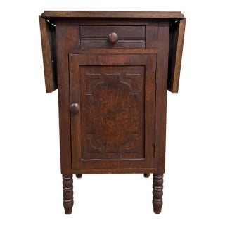 Antique Pembroke Drop Leaf Side Table Nightstand For Sale